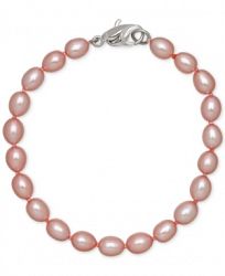 Honora Style Rose Cultured Freshwater Pearl Bracelet in Sterling Silver (7-8mm)