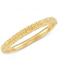 Signature Gold Byzantine Bangle Bracelet in 14k Gold over Resin