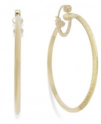 Simone I Smith Diamond-Cut Hoop Earrings in 14k Gold Over Sterling Silver