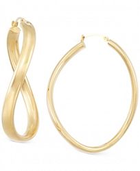 Signature Gold Figure-Eight Hoop Earrings in 14k Gold over Resin