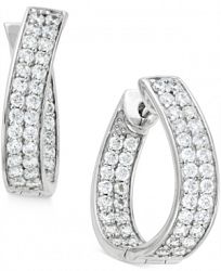 Diamond In-and-Out Hoop Earrings (1-1/2 ct. t. w. ) in 14k White Gold