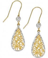 Dreamcatcher Earrings in 10k Gold and White Rhodium