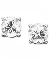 White Sapphire Stud Earrings (2 ct. t. w. ) in 14k Gold, Pre-Owned Lab Created
