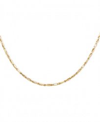 24" Baguette Chain Necklace (2-1/2mm) in 14k Gold