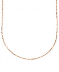 14k Rose Gold Necklace, 20" Perfectina Chain