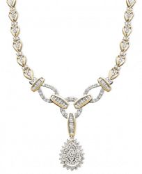 Diamond Teardrop Necklace in 14k Gold (2-1/2 ct. t. w. )