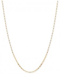 14k Gold Necklace, 18" Open Box Chain (3/4mm)