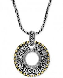 Balissima by Effy Etched Diamond Pendant (1/5 ct. t. w. ) in Sterling Silver and 18k Gold