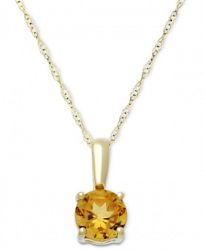 Citrine Pendant Necklace in 14k Gold (5/8 ct. t. w. )
