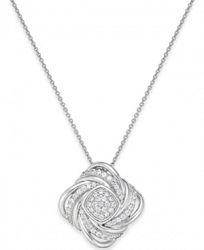 Diamond Swirl Pendant Necklace (1/2 ct. t. w. ) in Sterling Silver