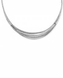 Trio by Effy Diamond Pave Collar Necklace (1-1/3 ct. t. w. ) in 14k White, Yellow and Rose Gold