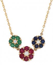 Multi-Gemstone (2-1/3 ct. t. w. ) Necklace in 14k Gold