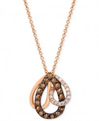 Chocolate by Petite Le Vian Diamond (1/3 ct. t. w. ) Pendant Necklace in 14k Rose Gold