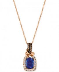 Le Vian Chocolatier Tanzanite (2 ct. t. w. ) and Diamond (1/2 ct. t. w. ) Necklace in 14k Rose Gold
