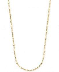 Giani Bernini 20" Square Bead Fancy Link Chain Necklace in 18k Gold-Plated Sterling Silver, Created for Macy's