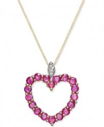 Ruby (1-3/4 ct. t. w. ) and Diamond Accent Heart Pendant Necklace in 14k Gold