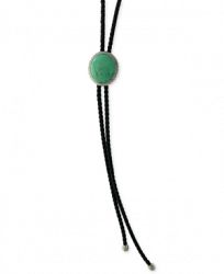 Effy Men's Manufactured Turquoise Leather Bolo Tie in Sterling Silver