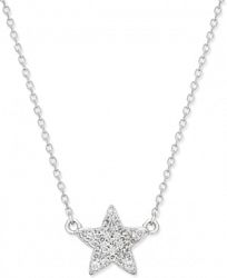 Diamond Star Pendant Necklace (1/8 ct. t. w. ) in 14k White Gold