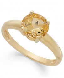 Victoria Townsend 18k Gold over Sterling Silver Ring, Citrine November Birthstone Ring (1-1/3 ct. t. w. )