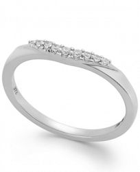 Enbracables Diamond Contour Ring in 14k White Gold (1/10 ct. t. w. )