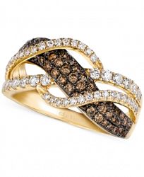 Le Vian Chocolate and White Diamond Woven Ring in 14k Gold (1 ct. t. w. )