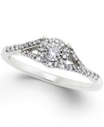 Diamond Promise Ring in Sterling Silver ( 1/4 ct. t. w. )