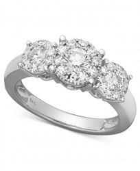 Diamond Engagement Ring in 14k White Gold (1 ct. t. w. )