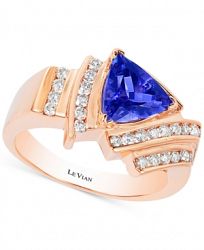 Le Vian Tanzanite (1-1/3 ct. t. w. ) and Diamond (1/2 ct. t. w. ) Ring in 14k Rose Gold, Created for Macy's