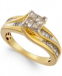 Diamond Swirl Ring (1 ct. t. w. ) in 14k Gold