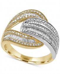 Duo by Effy Diamond Open Wrap Ring (1 ct. t. w. ) in 14k Yellow and White Gold