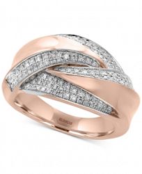 Pave Rose by Effy Diamond Statement Ring (3/8 ct. t. w. ) in 14k Rose Gold