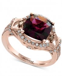 Effy Final Call Garnet (3-3/8 ct. t. w. ) and Diamond (1/2 ct. t. w. ) Ring in 14k Rose Gold