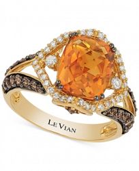 Le Vian Chocolatier Citrine (2-2/3 ct. t. w. ) and Diamond (3/4 ct. t. w. ) Ring in 14k Gold