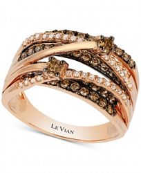 Le Vian Chocolatier Diamond Multi-Band Ring (3/4 ct. t. w. ) in 14k Rose Gold