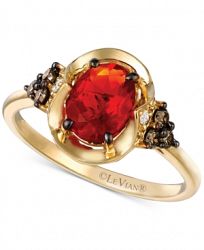 Le Vian Chocolatier Fire Opal (5/8 ct. t. w. ) and Diamond (1/5 ct. t. w. ) Ring in 14k Gold