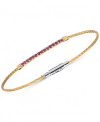 Charriol Women's Laetitia Amethyst Accent Two-Tone Pvd Stainless Steel Cable Bracelet