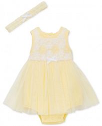 Little Me 2-Pc. Headband & Floral Popover Dress Set, Baby Girls (0-24 months)