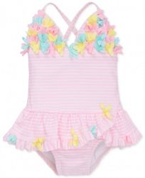 Little Me 1-Pc. Striped Skirted Swimsuit, Baby Girls (0-24 months)
