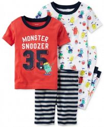 Carter's 4-Pc. Monster Snoozer Pajama Set, Little Boys (2-7) & Big Boys (8-20)