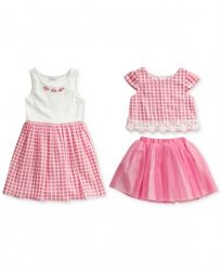 Sweet Heart Rose 3-Pc. Dress, Top & Skirt Set, Little Girls (2-6X)