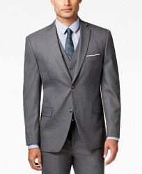 Alfani Traveler Men's Grey Solid Slim-Fit Suit Jacket, Created for Macy's