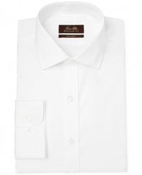Tasso Elba Classic-Fit Non-Iron White Twill Solid Dress Shirt, Created for Macy's