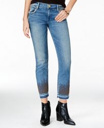True Religion Studded Gypset Blue Wash Straight-Leg Jeans