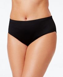 Becca Etc Plus Size Black Beauties Bikini Bottoms Women's Swimsuit