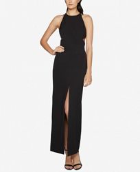 Fame and Partners Strappy-Back Halter Gown