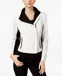 Inc International Concepts Colorblocked Biker Jacket, Only at Macy's