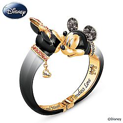 Disney Timeless Love Mickey Mouse And Minnie Mouse Bangle Bracelet