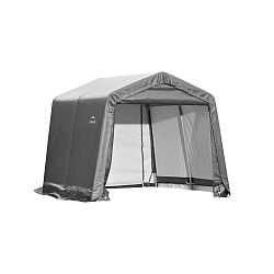 10 ft. x 8 ft. x 8 ft. Peak Style Shed Storage Shelter in Grey