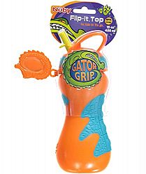 Nuby "Gator Grip" Flip-it Top Sipper - orange, one size
