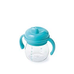 OXO Tot Transitions Sippy Cup with Removable Handles, Aqua, 6 Ounce